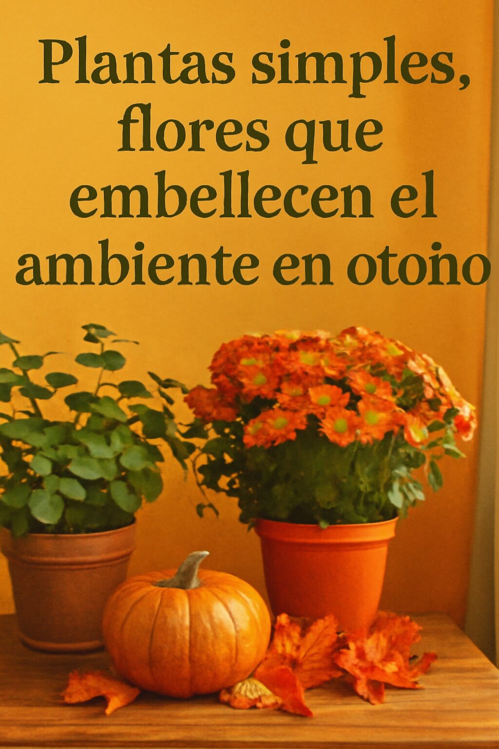 Plantas simples, flores que embellecen el ambiente en otoño