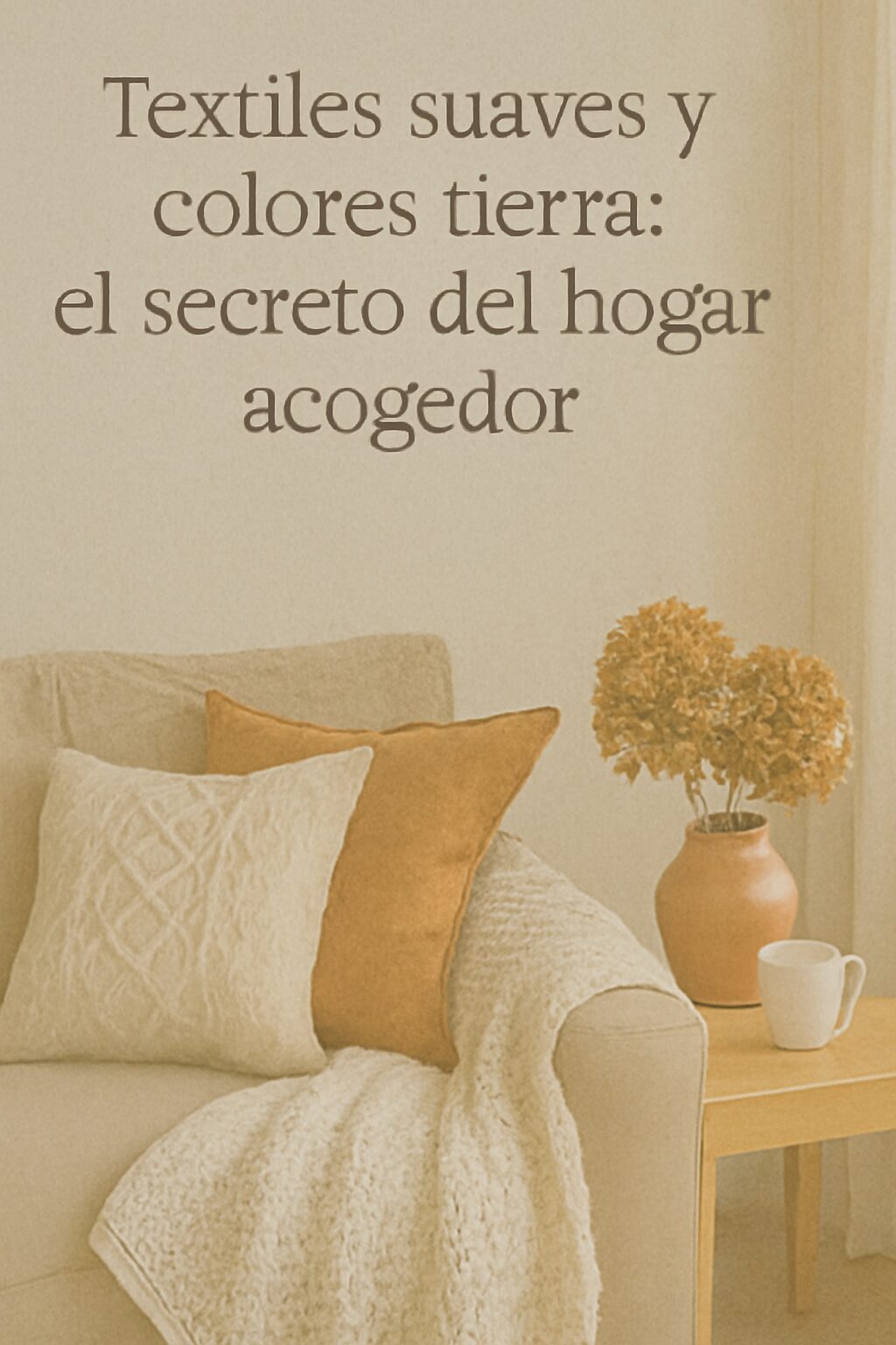 Textiles suaves y colores tierra: el secreto del hogar acogedor